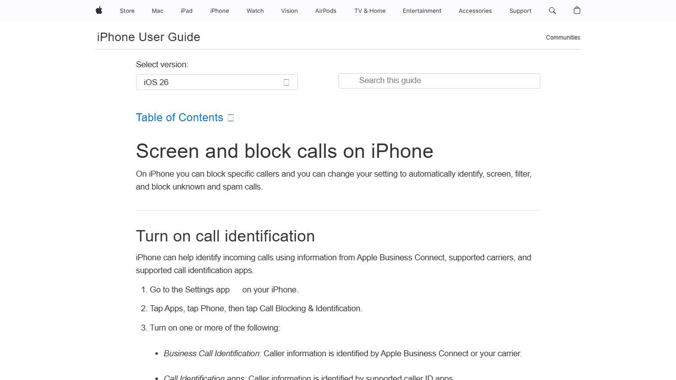 Screen and block calls on iPhone - Apple Support